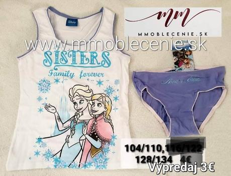 Súprava - tielko + nohavičky frozen, disney,104 / 110 / 128 / 134