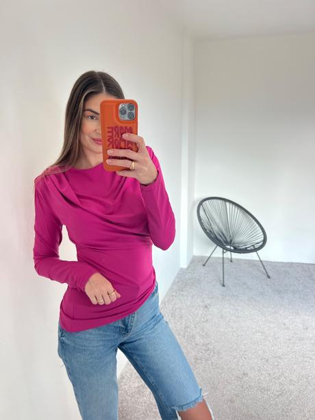 Ružový top, zara,m