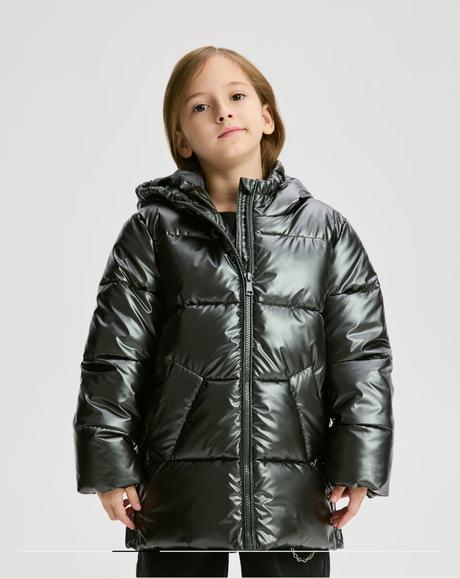 Prešívaná metalická bunda s kapucňou reserved, reserved,116 / 122