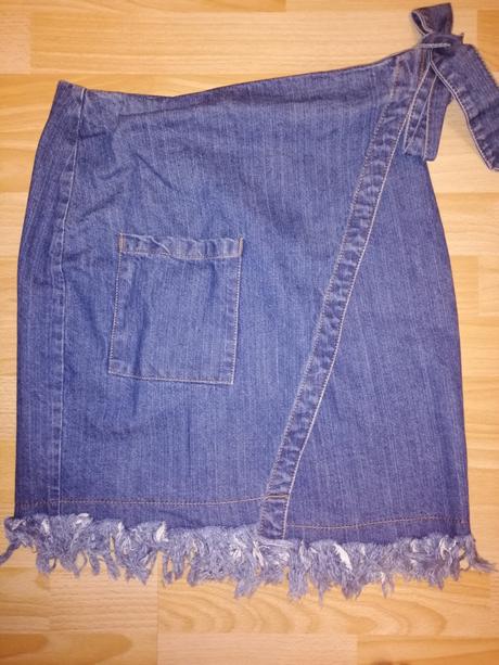 Zavinovacia riflova sukňa, denim,s