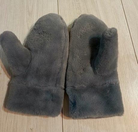 Teplučké šedé rukavice, l