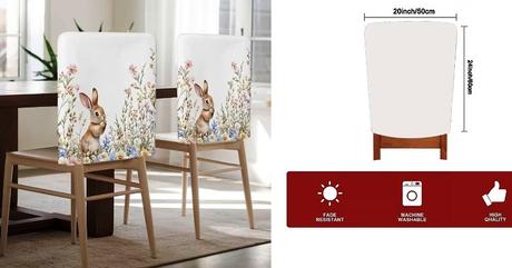 Návleky na stoličku "veľkonočný zajačik", 