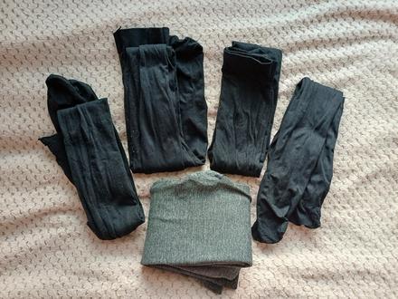 4ks silonkové pančuchy a 1ks zateplené pančuchy, l