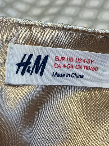 Dievčenské elegantné šaty h&m (4-5 r.), h&m,110