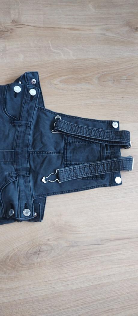 Slim rifle na traky čierne 152 elastické, h&m,152