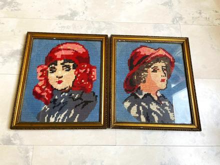 Starožitné obrazy 2 ks,