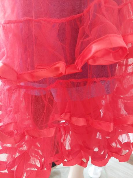 Červená dámska spodnička univerzálna veľkosť, 