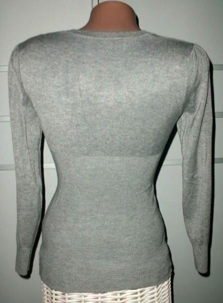 Pletený sveter s kamienkovým dekoltom, xs