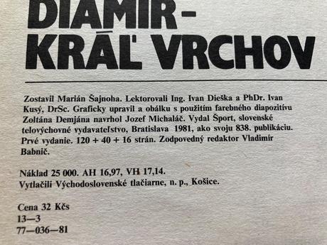 Diamír, kráľ vrchov-prvé vyd.1981,