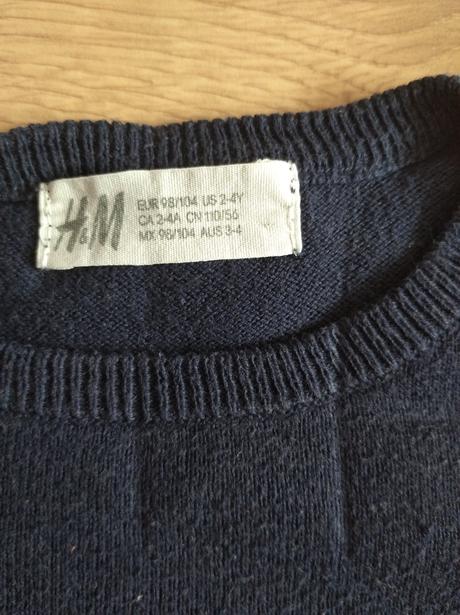 Svetrík s mačkou z flitrov, h&m, veľ.98/104, h&m,98