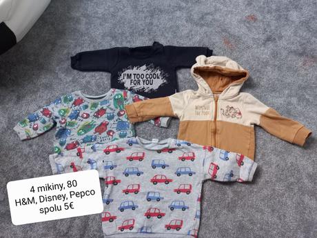 4 mikiny, 80, h&m,80