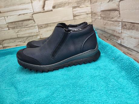 Rieker 38 - dámske zateplené modré topánky, rieker,38