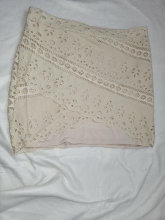 Krajkovaná mini sukňa, h&m,46