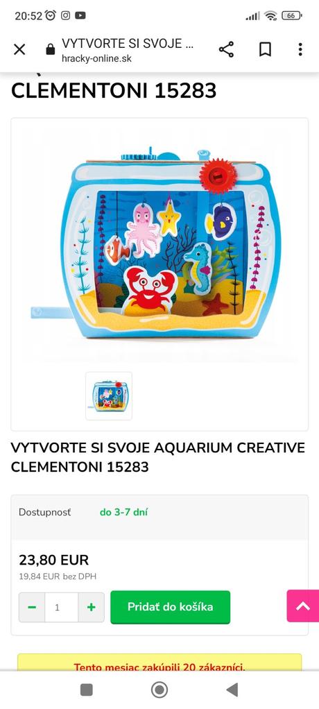 Kreatívne akvárium clenentoni, 