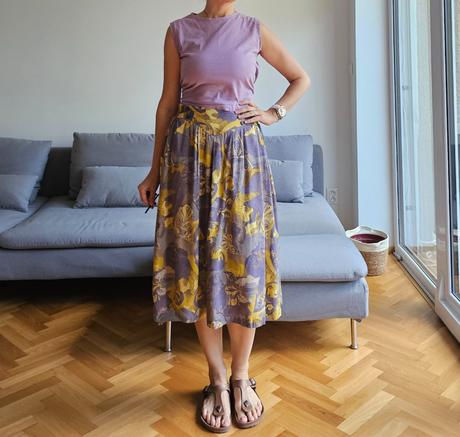 Vintage sukna 80s krásna latka, 42