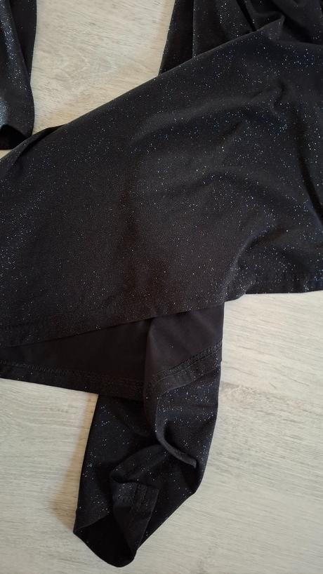 Asymetrické čierne šaty, 36 / 38 / l / m