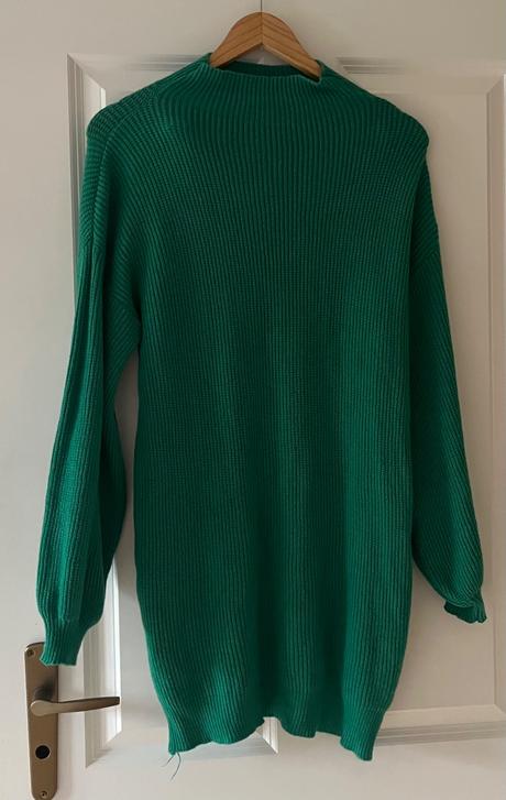 Zelený dlhý sveter/minišaty, m/l, m