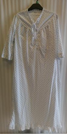 Dámska nočná košela, ružové a modré kvetinky, l/xl, xl