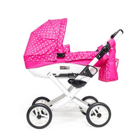 Kočík pre bábiku + spievajúca bábika ružová,