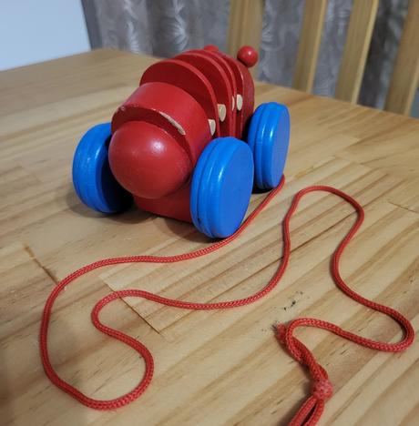 4x drevená ťahacia hračka - zvieratká, 