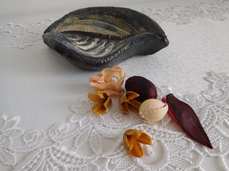 Raku keramika ladislav grossman, stromový list,