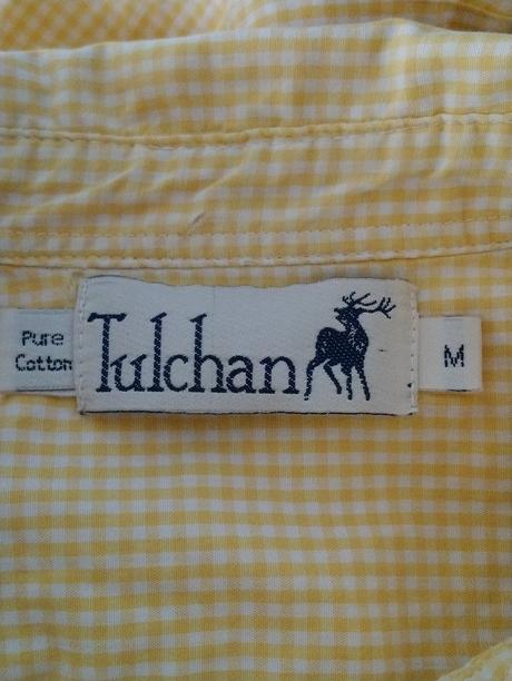 Dámska žlto biela kockovaná blúzka, tulchan, xl