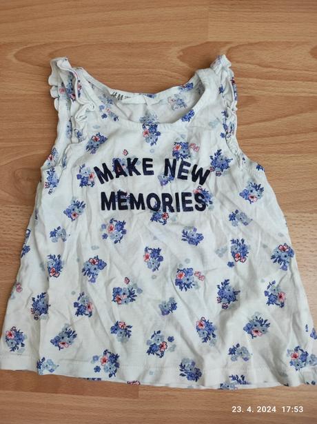 Tričko krátky rukáv pre dievčatko 92, h&m,92