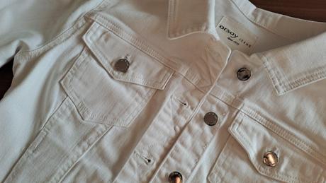 Biela rifľová bunda nová, orsay,36