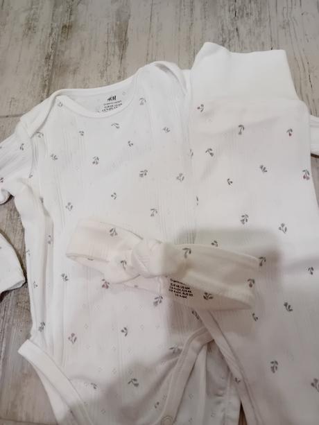 3 set/suprava s kvietkami h&m top stav, h&m,68