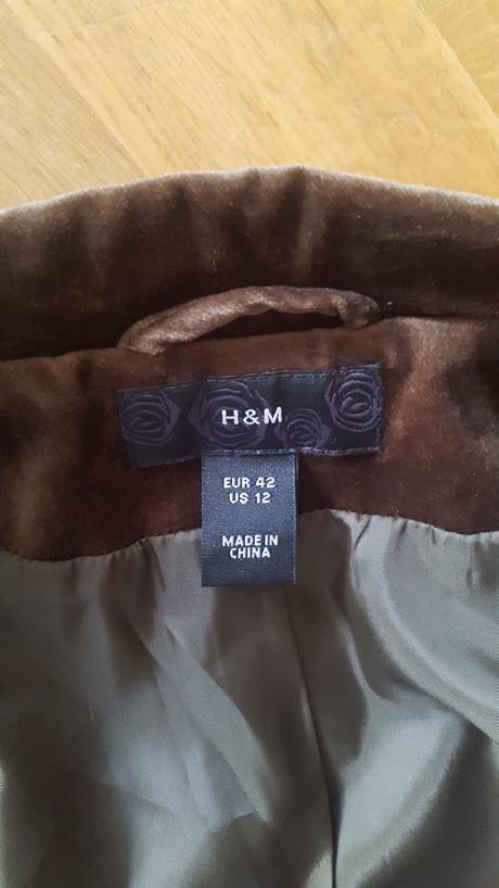 Zamatové sako, h&m,42