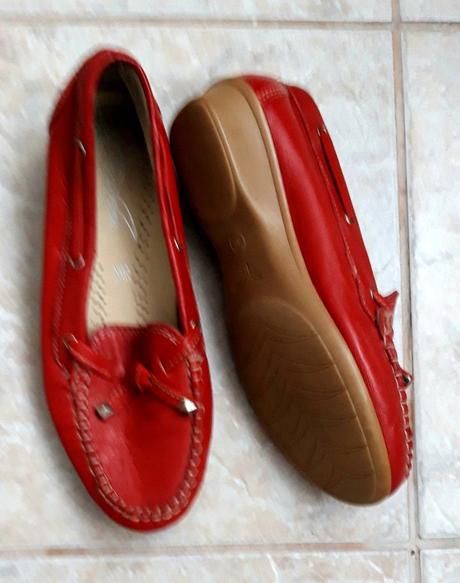 Červene mokasiny  36, donnay,36