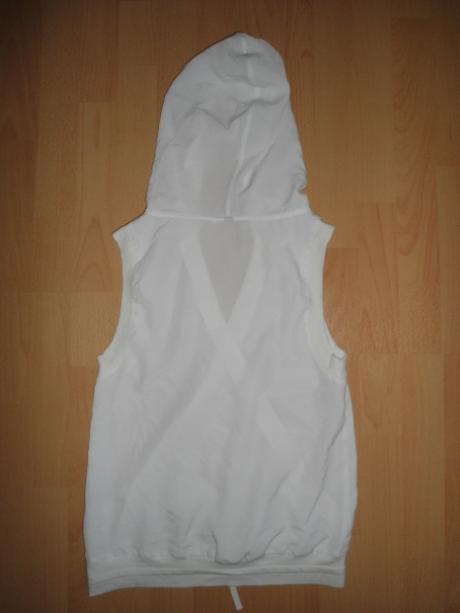 Biela priesvitna vesta, h&m,s