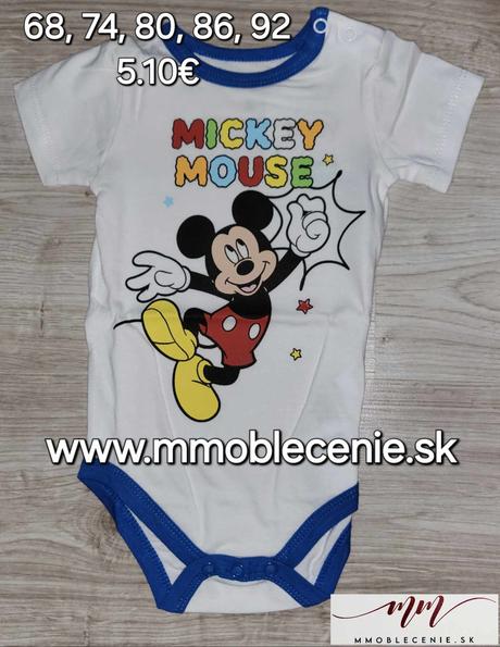 Body mickey, disney,68 / 74 / 80 / 86 / 92
