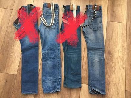 3x dzinsy s trakmi h&m (128), h&m,128