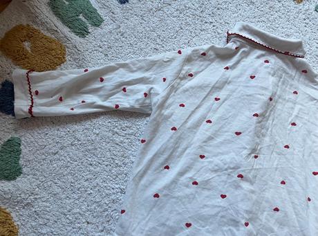 Biele srdiečkové bavlnené pyžamo, h&m, 98/104, h&m,98