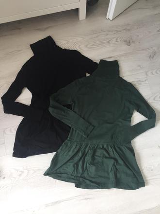 Čierna a zelená tunika s rolákom, gate,xs
