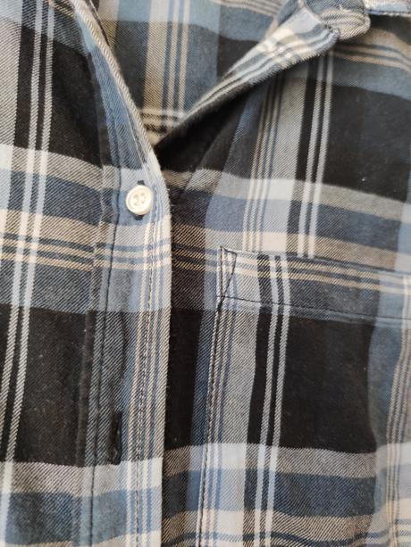 Modrá karovaná košeľa, h&m,36