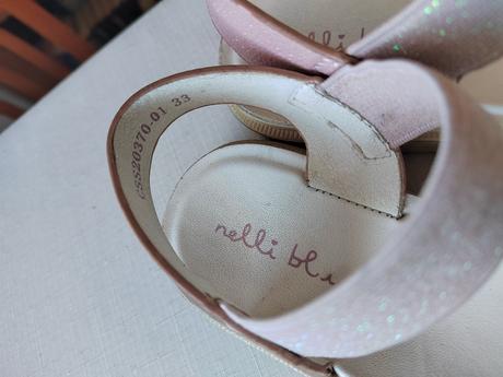 Sandále nelli blu - ružovo-strieborné v.33, nelli blu,33