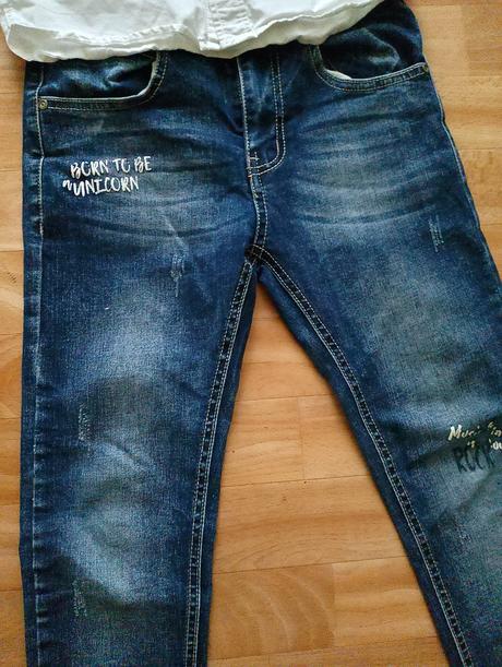 Košeľa + slim rifle, h&m,140