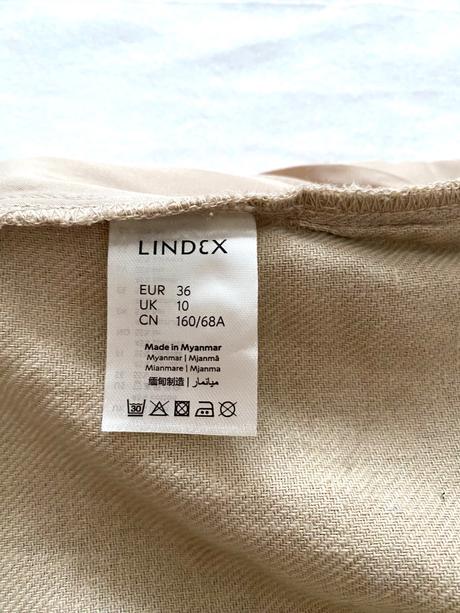 Béžové ľanové šortky so zvýšeným pásom a opaskom, lindex,m