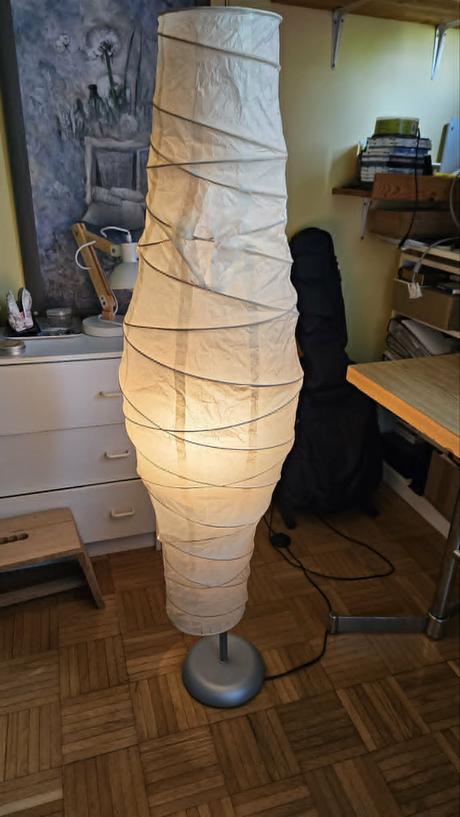 Ikea lampa dudero, papierove tienidlo, 136 cm,
