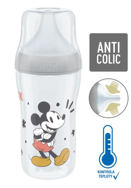 Nuk perfect match mickie mouse fľaša 260 ml, 3m+, nuk