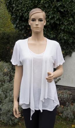 Biele dvojvrstvové tričko, 40