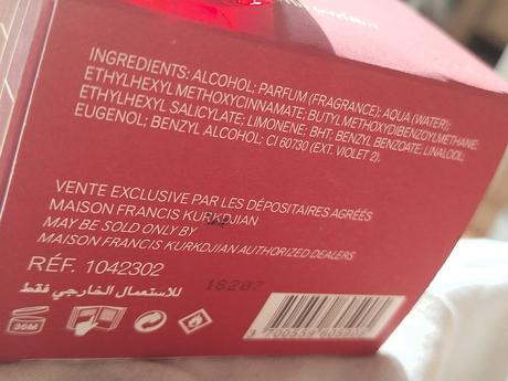 Baccarat rouge 540, 