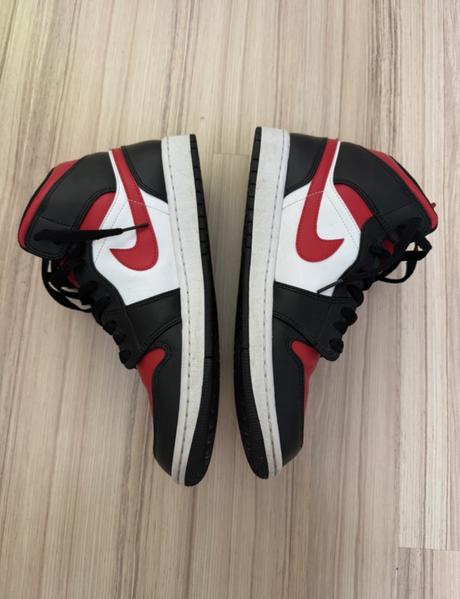 Nike air jordan 1 mid bred men's sneakers, nike,44