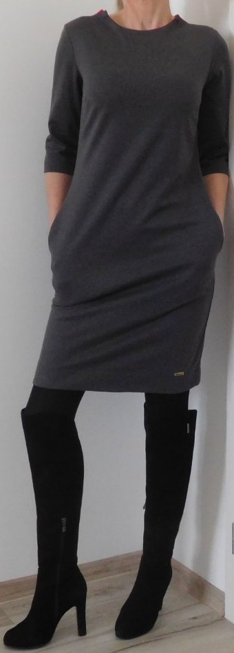 Elegantné elastické šatočky s ružovým detailom, 36, 36