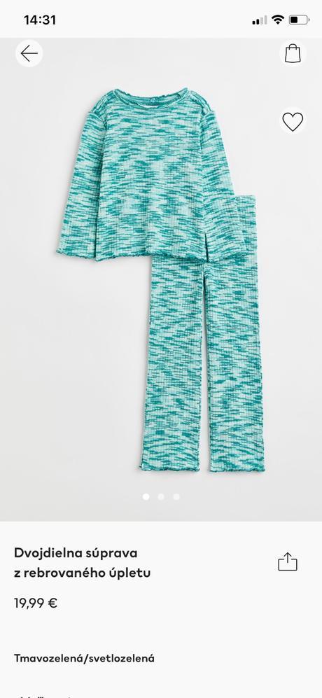 Dvojdielna suprava z rebrovaného úpletu, h&m,128