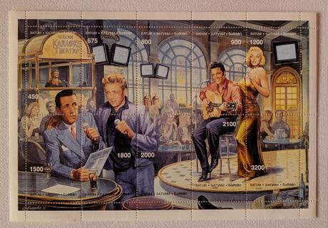 Aršík známok - celebrity, 