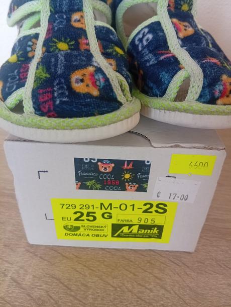 Detské papučky manik, manik,25