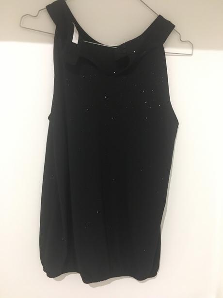 Čierne lesklé tričko , promod,m